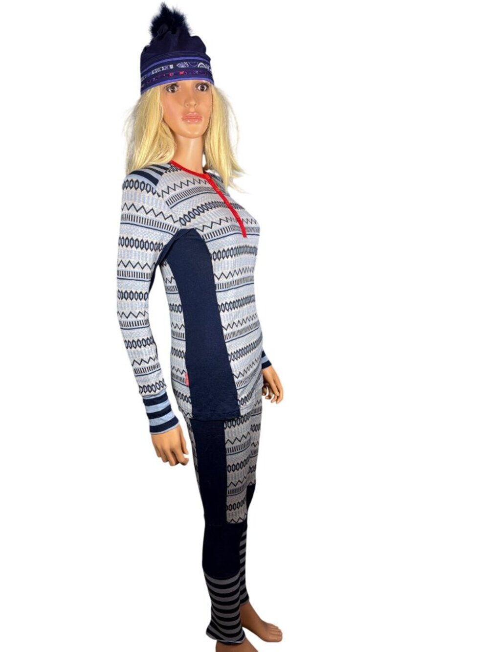 Kari Traa Åkle Blue Thermal Base Layer SET Medium Top/Bottom MSRP$240 - Picture 12 of 17